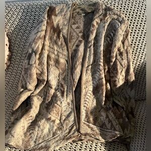 Lucky Brand Brown Patterned Cardigan